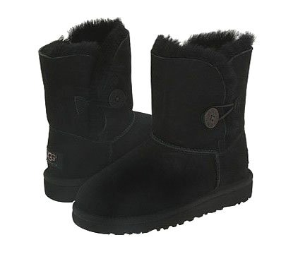UGG Australia Kids Bailey Button Boot Black Size 13