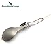 Ultralight Outdoor Titanium Spork Healthy Camping Spoon Folding Fork 18g