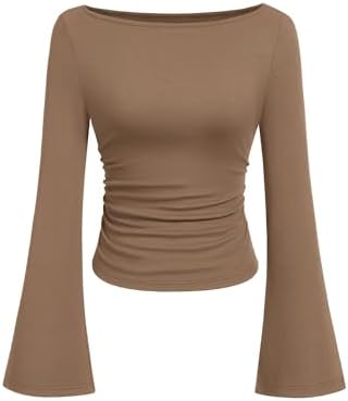 SKAYS Women's Bell Sleeve Top Gothic Victorian Shirt Long Sleeve