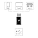 kwmobile 3x USB 3.1 type C micro USB adapter in black