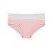 6 Pack: Free to Live Women's Lace Band Cotton Hipster Panties - Made in USA (Medium, Baby Pink, Blue, Fuchsia, Heather Grey, Red, White)