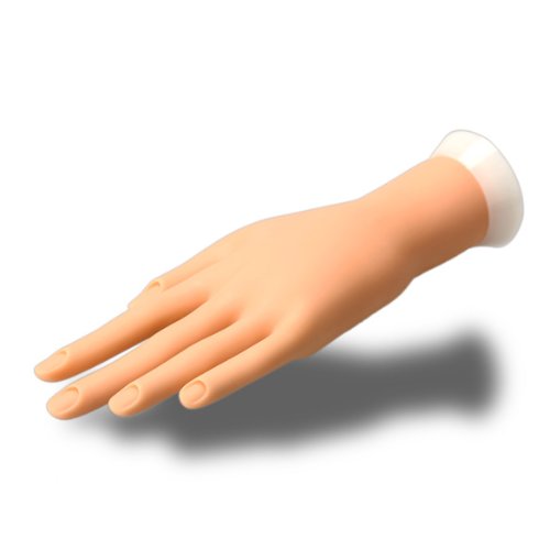 Vktech Nail Art Soft Practice Hand Flexible Silicone Prosthetic Hand Manicure Tool