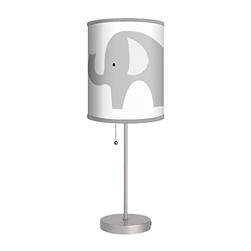 Modern Gray Elephant Nursery Lamp