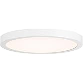 Savoy House 6-3333-10-WH Lighting Assets T24 Compliant Outdoor Low Profile Flush Mount, Integrated LED 1-Light 20 Watt, 1" H 