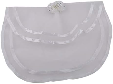 Gavelucky Pet Supplies Dog Headdress Classic Wedding Veil Bowknot Lace Headdress (White)