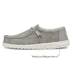 Hey Dude Unisex Wally, Recycled Leather Silver