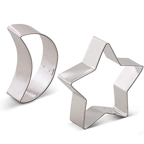 Stars And Moon Biscuit Cake Night Sky Theme Cutting Mold - Stainless Steel