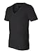 Canvas Unisex stylish Deep V-Neck jersey - BLACK - Large