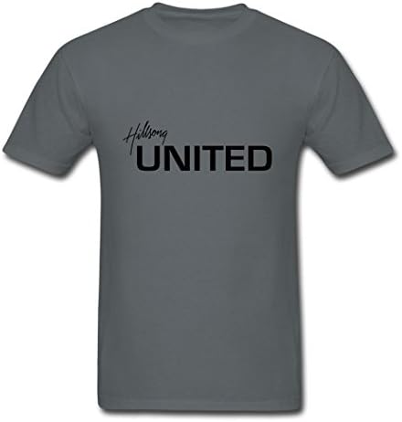 Adults' Cotton Custom Hillsong United Logo T Shirt Charcoal M