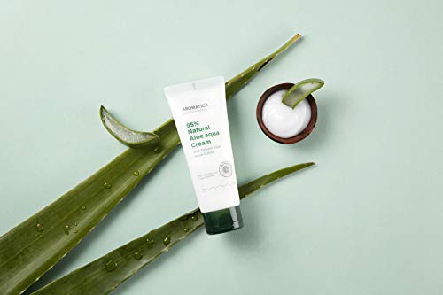 AROMATICA 95% Natural Aloe Aqua Cream 5.29oz / 150g, Organic, Moisturizing, Vegan, EWG VERIFIED - //medicalbooks.filipinodoctors.org
