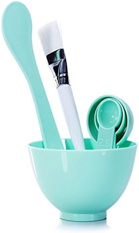 Wonpurs 6-1 Face Mask Mixing Bowl Set Include Spatula Brush Stick Measure Spoon (Blue)