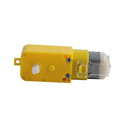 Wishiot TT Motor DC Gearbox Motor 200RPM DC 3-6V for Arduino Smart Car 1:48 Male Connector(Pack of 4pcs)