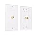 Cable Matters 2-Pack 1-Port TV Cable Wall Plate (Coax Wall Plate) in White primary