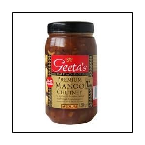 Geeta’s premium mango chutney, medium, 70-75 porties, 1,5 kg
