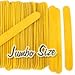 CraftySticks- 100 Pack, 6 Inch Yellow Color, Jumbo Wood Popsicle Sticks for Crafts, Home, School Art, Building, Learning, Wood Tongue Depressor Size