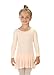 Elowel Girls' Ruffle Long Sleeve Skirted Leotard, Multiple Colors Ballet/Gymnastic/Dance Clothes