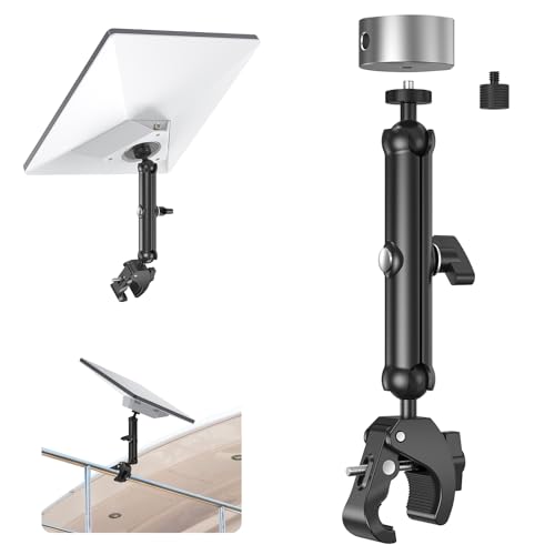 Soporte Mini Starlink, Montaje para Poste Starlink Mini para Casa Rodante | Para Starlink Mini y Mini X, Soporte Ajustable con Abrazadera y Adaptador de Aluminio para Techo y Escalera