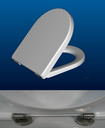 Toilet seat designed to fit Laufen Pro pans. Soft close quick release anti-bac Manufactured from anti bac urea plastics from chemiplastica of Italy.