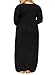 Nemidor Women Long Sleeve Loose Plain Casual Plus Size Long Maxi Dress with Pockets (Black+Sleeve, 26W)