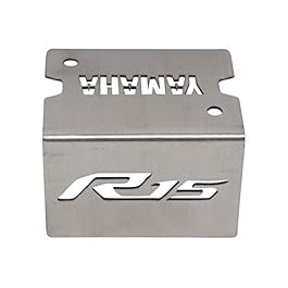 Ramanta Stainless Steel Bike Front Disc Brake Fluid Reservoir Cap Cover Guard Protector – Pack of 1 (Yamaha R15)