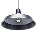 GLOBE Electric 65151 1-Light Plug-in Pendant Lighting, Matte Black, 15ft Black Cord, in-Line On/Off Switch, Hanging Lamp, Hanging Lights, Ceiling Light Fixture