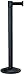 Lavi Industries 26-20400WB/BK/KIT Beltrac Retractable Belt Stanchion for queue lines, Wrinkle Black Post with 7 foot Black Belt.