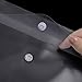 EOOUT Poly Envelope, 20pcs Clear Plastic Waterproof Envelope Folder with Button Closure, A4 Size (20 pcs)