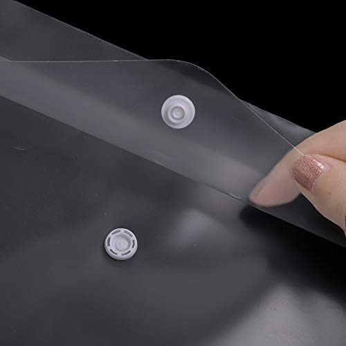 JPSOR 40pcs Plastic Envelopes,Clear Poly Envelope Waterproof File Folder with Snap Button, US Letter/A4 Size - Thumbnail 3