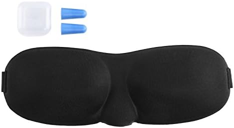 3D Eye Cover Rest Sleep Mask With Earplugs Eyepatch Blindfold Shield Travel Sleeping Aid - Lightweight &amp; Soft Sleep Mask for Travel, Rest, Shift Work, Meditation, Relieve Fatigue &amp; Breathable (1 pcs)