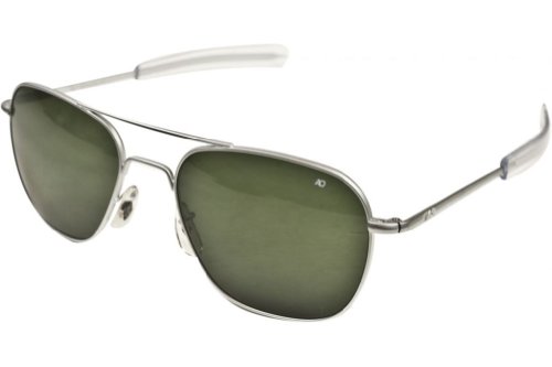 AO Eyewear Original Pilot Sunglasses 55mm Green Non-Polarized Optical Glass Lenses