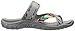 Skechers Women's Reggae Zig Swag Flip Flop,Grey/Multi,8 M US