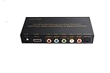 Universal Premium Quality HDMI to Component Video Converter with RCA L/R & Optical Audio Outputs | Support 480i, 720P, 1080i & 1080P Video Output PAL & NTSC | Model: H2CS