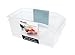 Honla Set of 2 Freezer Bins,Refrigerator Organizer Trays,Large Plastic Fridge Containers for Home Kitchen and Pantry Cabinet Storage Organization,13.4 by 7.2 by 4.8-Inch,Clear