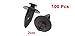uxcell 100 x Car Plastic Push in Fastener Rivets Clips Black Fit 9mm Hole