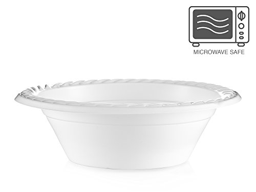 250 Pack - 12 Oz Disposable Plastic Soup Bowl Plates - Extremely Strong and Sturdy - Heat-Resistant  - //coolthings.us