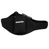 JAPI Microphone vertical transmitter carrier adjustable sweat absorbent belt/Mic Belt, perfect for fitness/spin/yoga/pilates teachers（Black）