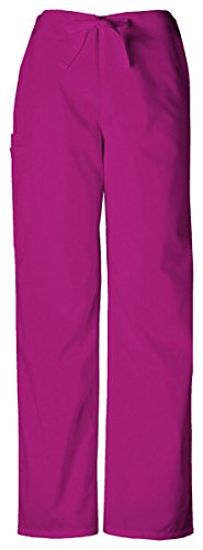 Cherokee Unisex Adjustable Comfy Drawstring Cargo Pant_Azalea_Large Petite,4100S