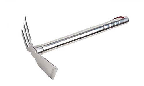 Mengbaobao MBB Stainless Steel Garden Hoe Rake Hand Tool Digging Weeding Seeding Cultivating Multipurpose - Thumbnail 3