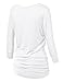 Made By Johnny MBJ WT822 Womens 3/4 Sleeve with Drape Top XXXL White