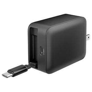 多摩電子工業 PD65W 急速充電器 PR-APC265CW (ブラック) USB-C巻き取りケーブル(70cm)+USB-Cポート