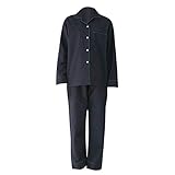 Amybria Men High Quality Silk Pajamas Set Blue Size XL