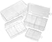 Lock & Store 4 Battery Storage Containers Organizers Set Store Plastic Case Box AA AAA C D