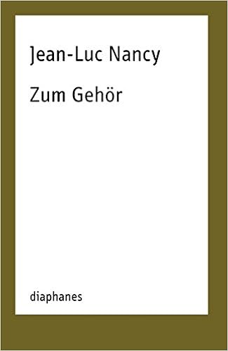 Zum Gehor Transpositionen Jean Luc Nancy Amazon De Bucher