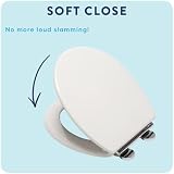 Croydex Lugano White Wooden Soft Close Toilet Seat Quick Release Antibacterial view 2