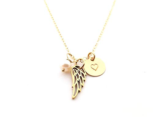 Dainty Angel Wing Necklace - 14k Gold Fill - Memorial Jewelry - Sympathy Gift
