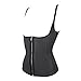 JOYMODE Women's Latex Waist Trainer Shapewear Workout Waist Cincher Vest Size 3XL Black