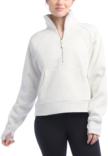 Amazon.com: Danskin Women's Cozy Half Zip Pullover Hoodie