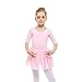 Stelle Ballet Dress for Girls with 1/2 Sleeve Tutu(DS05-Ballet Pink,XS)