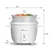 Maxi-Matic Elite Gourmet ERC-003ST Electric Rice Cooker & Steamer w/Automatic Keep Warm Makes Soups, Stews, Grains, Cereals, 6 Cooked (3 Cups Uncooked), 6 Cups Cups), White