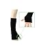 Allegra K Women's Fingerless Glove Winter Knit Thumb Elbow Length Arm Warmers 30x8cm/11.8x3.14(L*W) Black-Twist Pattern